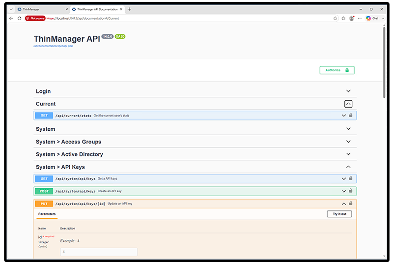 Thinmanager API